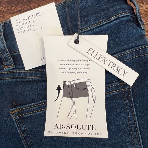 Ellen Tracy Ab-solutely Slimming Mid-Rise Skinny Jeans NEW - Picture 4 of 8